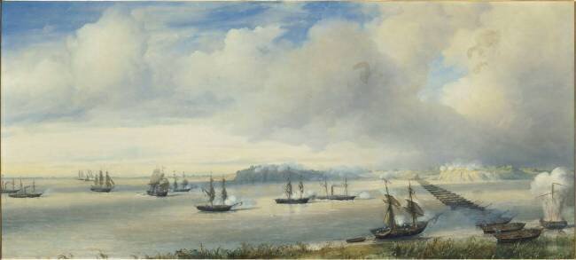 Combat naval devant Punto Obligado le 20 novembre 1845 François Pierre Bernard Barry