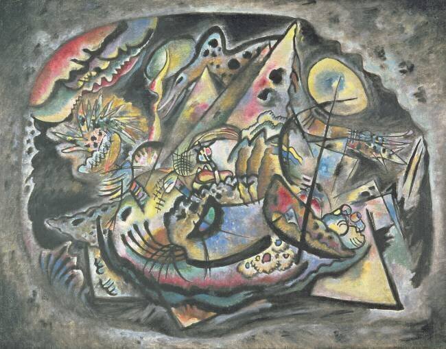 Composition: The Grey Oval Wassily Kandinsky