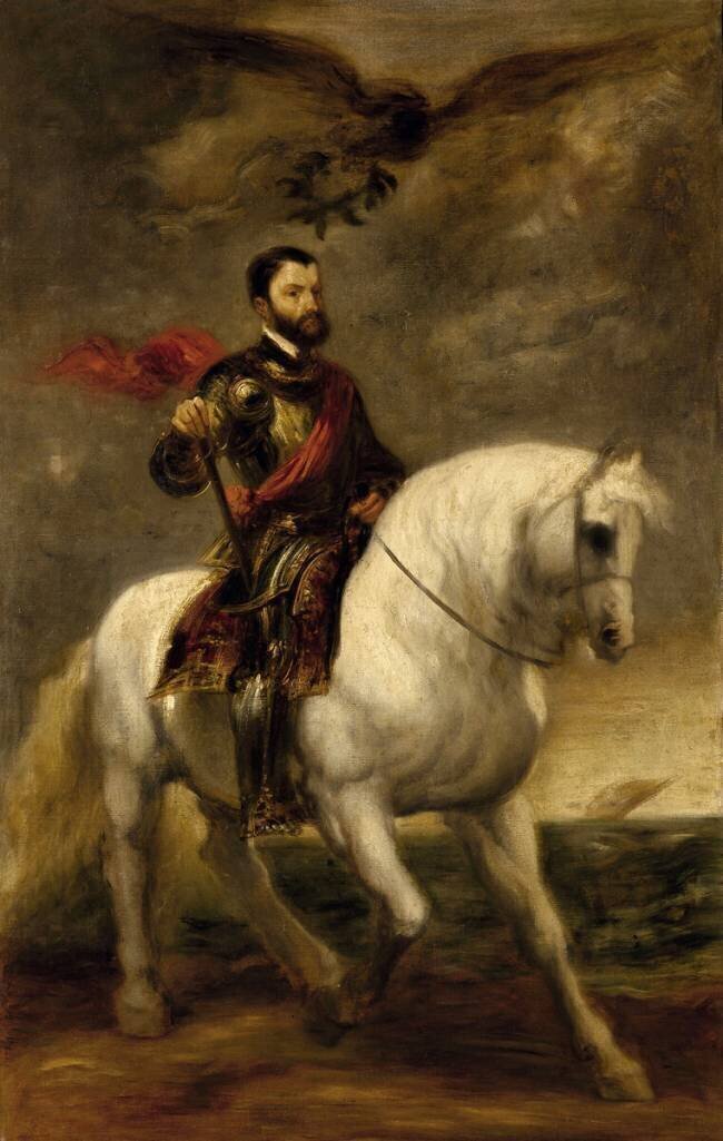 Copie d'après van Dyck (Portrait équestre de Simon de Montfort) Gustave Moreau