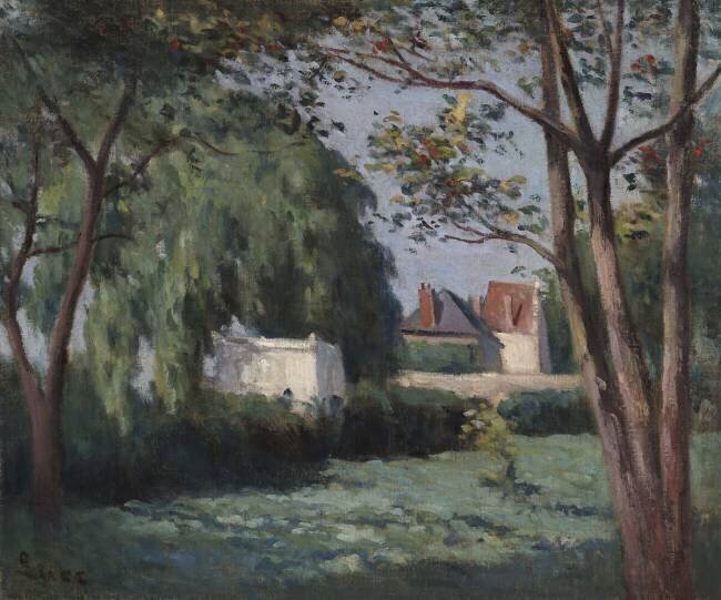 Country Scene with Three Houses and Trees Maximilien Luce
