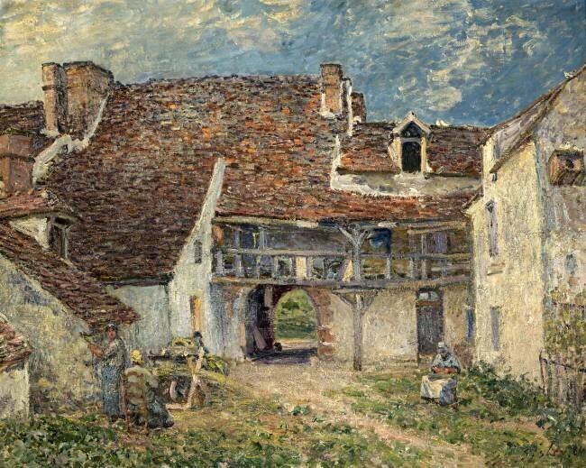 Cour de ferme à Saint Mammès (Seine et Marne) Alfred Sisley