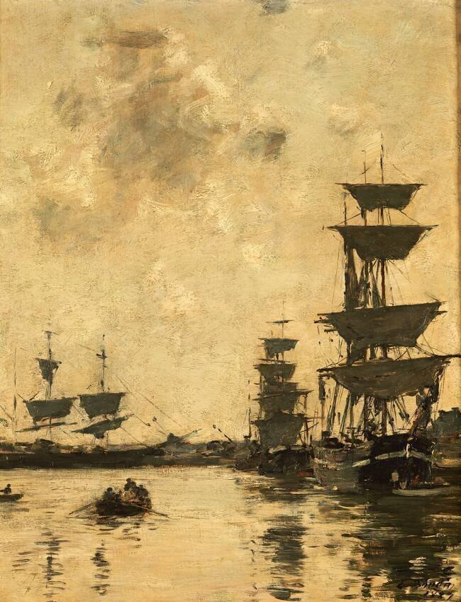 Deauville: Schooners at Anchor Eugène Boudin