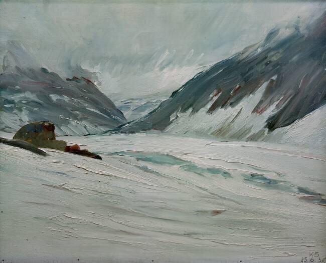 Deep water with snow Kurt Schwitters
