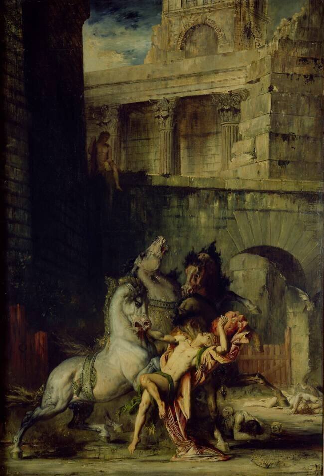 Diomède dévoré par ses chevaux Gustave Moreau