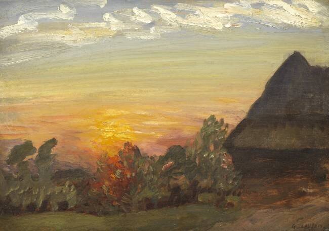 Duton Hill Sunset George Clausen