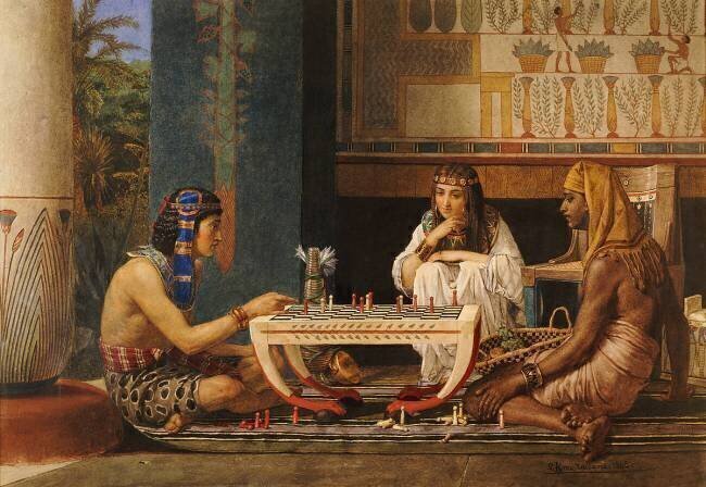 Egyptian Chess Players Lawrence Alma-Tadema