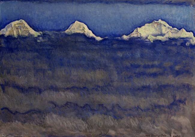 Eiger, Mönch et Jungfrau au-dessus de la mer de nuages Ferdinand Hodler