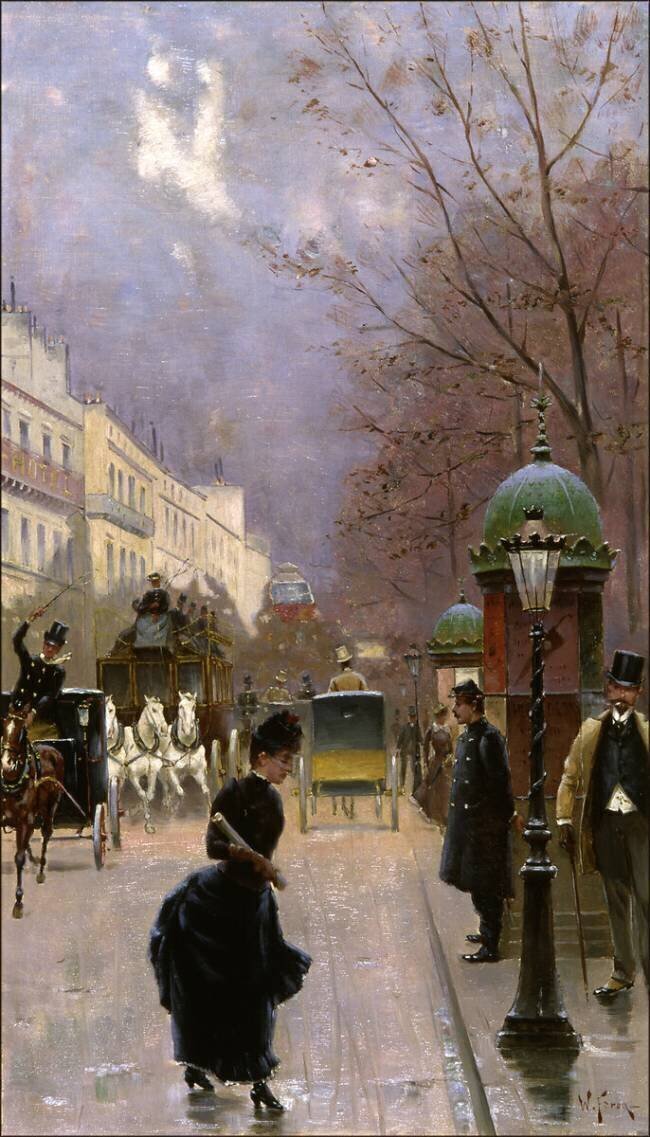 Elegant Woman in Paris William Feron