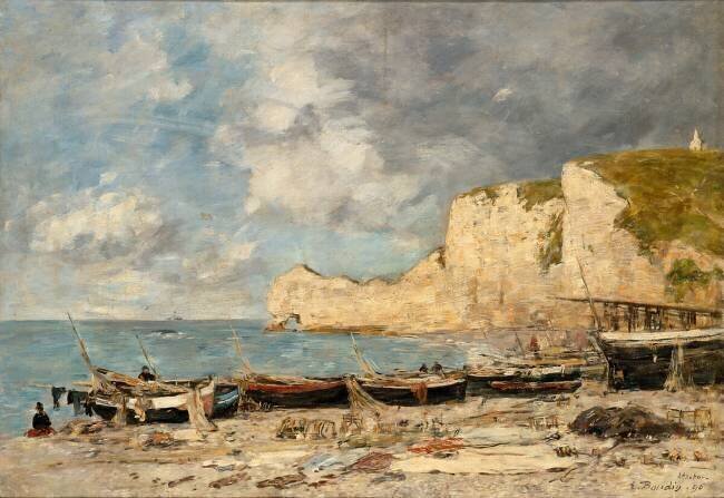 Etretat, la falaise Amont Eugène Boudin