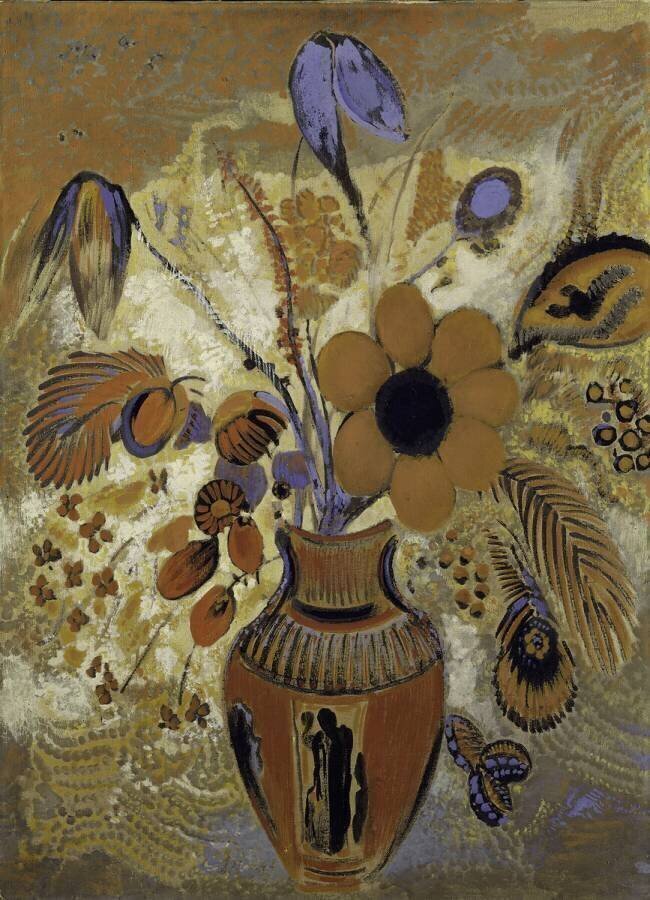 Etruscan Vase with Flowers Odilon Redon