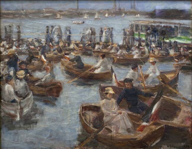 Evening at the Fahrhaus in Uhlenhorster Max Liebermann