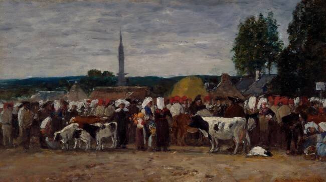 Fair in Brittany Eugène Boudin