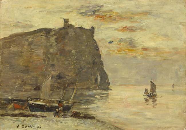 Falaises à Etrétat Eugène Boudin