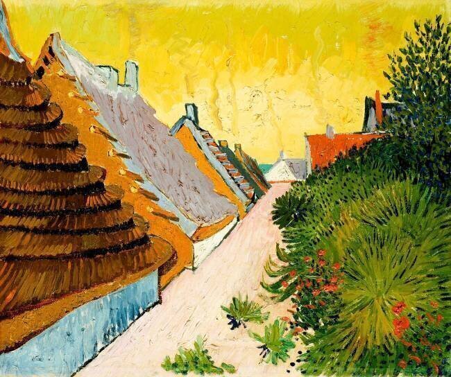 Farmhouses at Saintes-Maries Vincent van Gogh