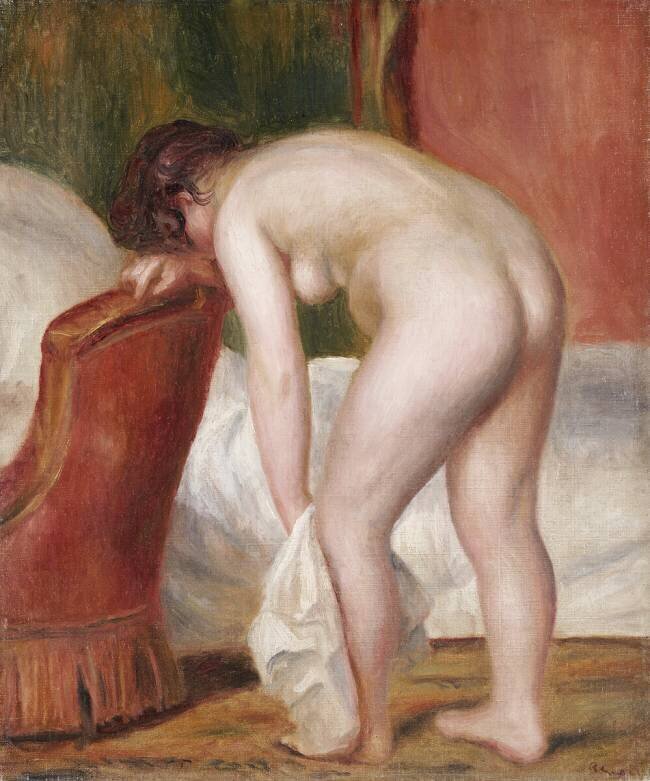 Female Nude Drying Herself Auguste Renoir