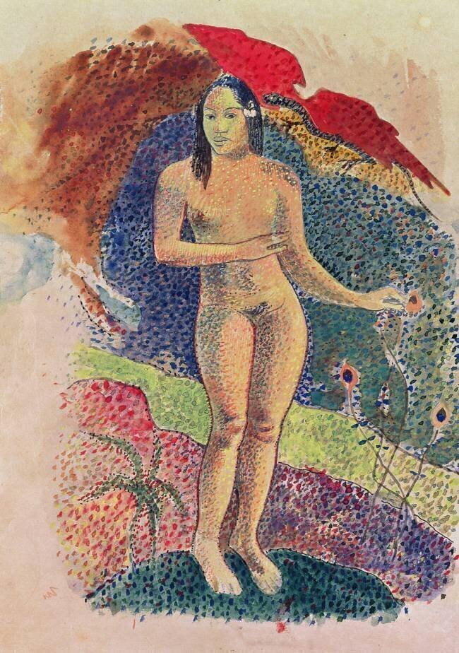 Female Tahitian nude Paul Gauguin