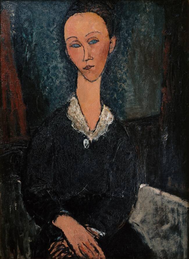 Femme au col blanc Amedeo Modigliani
