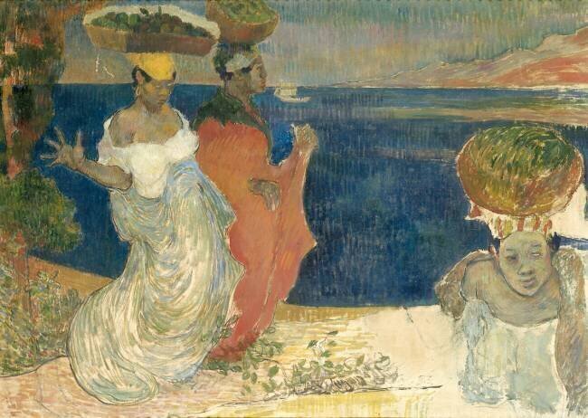 Femmes au bord de la mer, esquisse dit aussi La Martinique, ou Martiniquaises Charles Laval