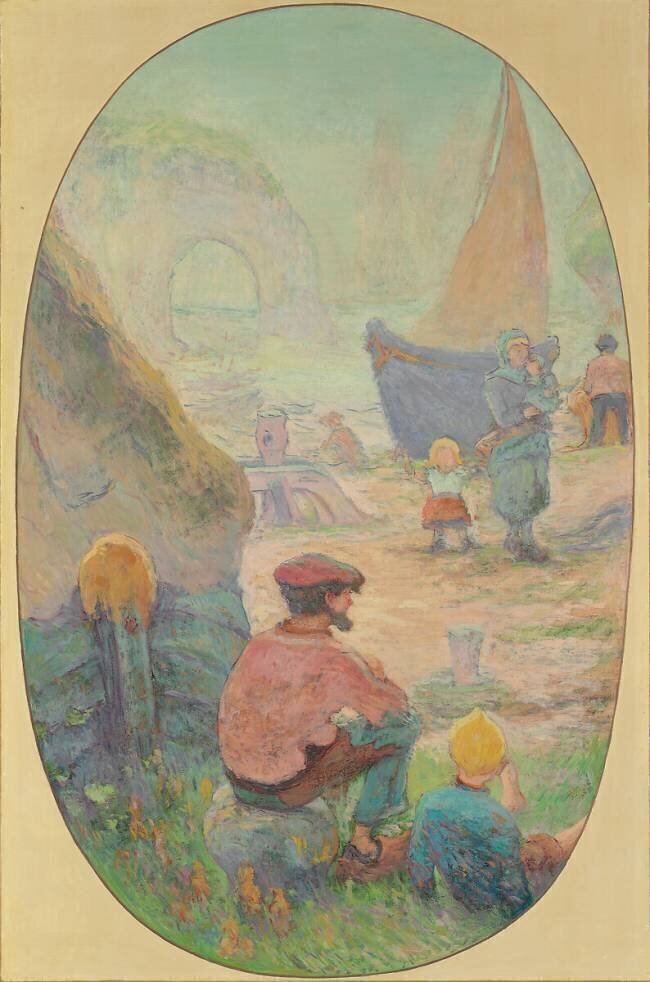 Fishermen at Etretat Emile Schuffenecker