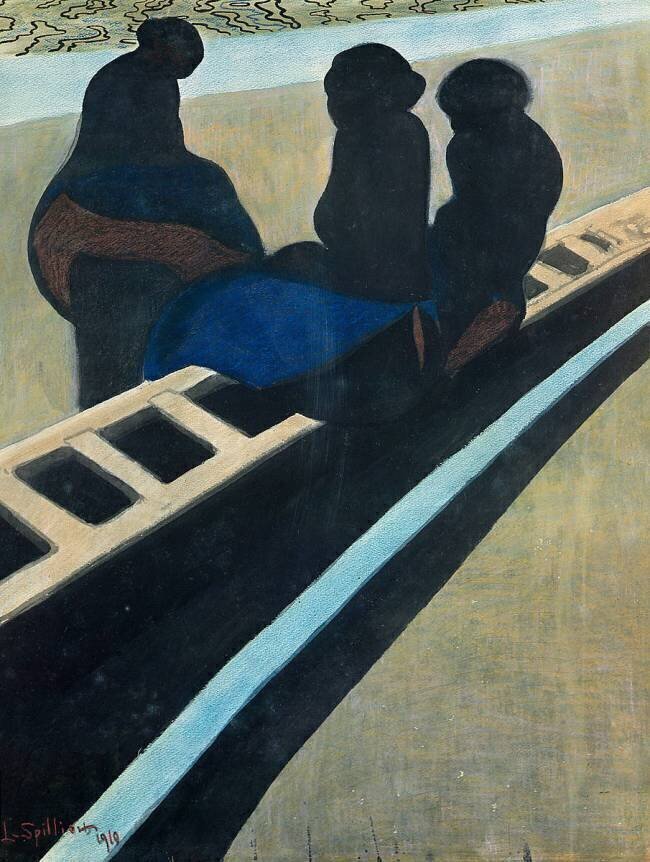 Fishermen's Wives on the Quay Léon Spilliaert