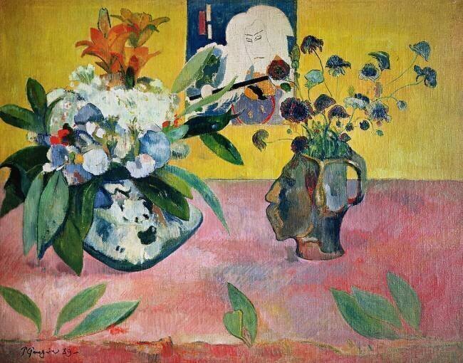 Flowers and a Japanese Print Paul Gauguin