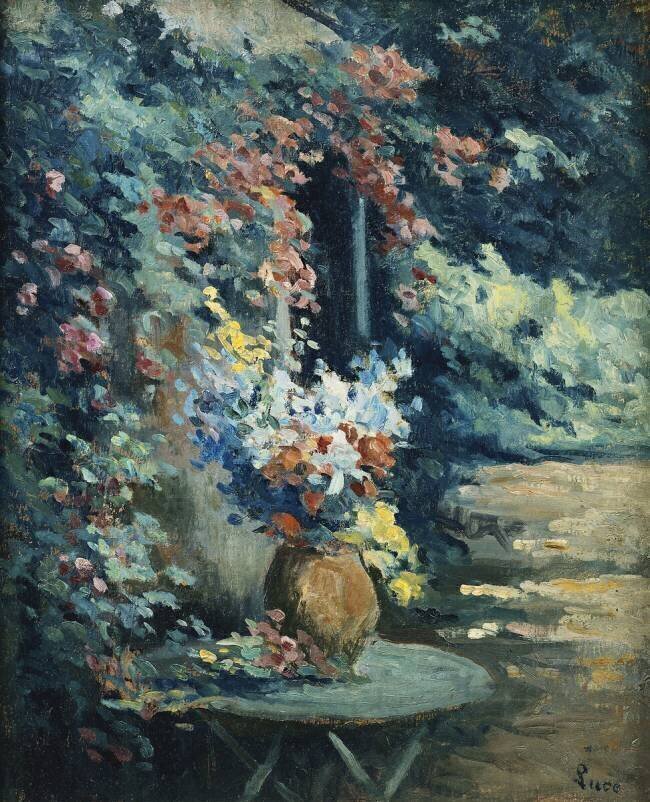 Flowers in a Landscape Maximilien Luce