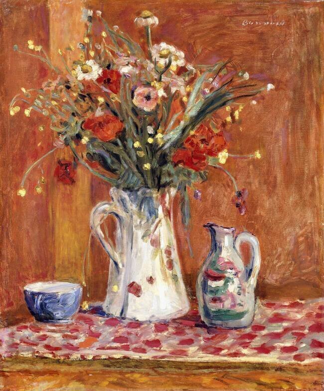 Flowers with Pottery Pierre Bonnard
