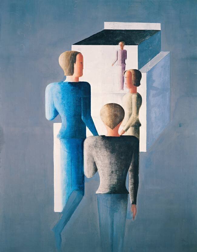 Four Figures and a Cube Oskar Schlemmer