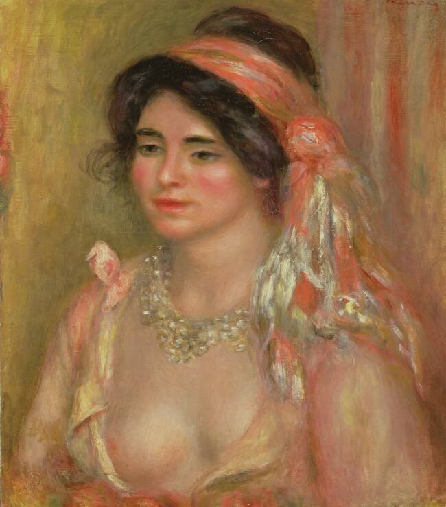 Gabrielle in Algerian Headdress Auguste Renoir
