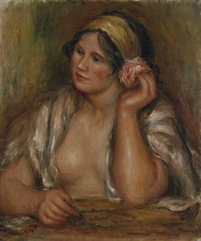 Gabrielle with Green Necklace Auguste Renoir