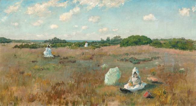 Gathering Autumn Flowers William Merritt Chase