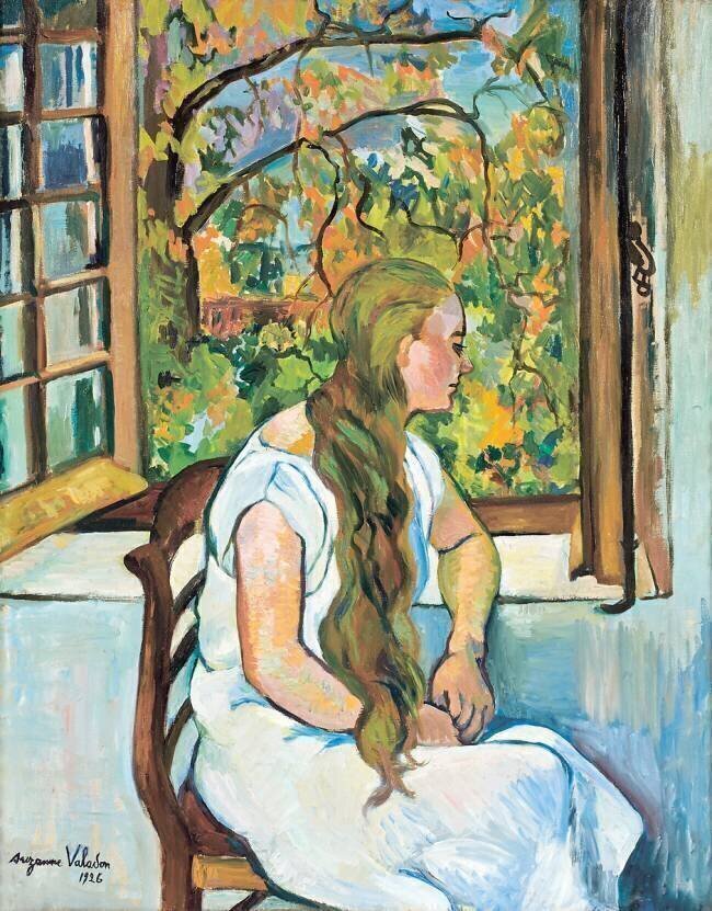 Germaine Utter at her window Suzanne Valadon
