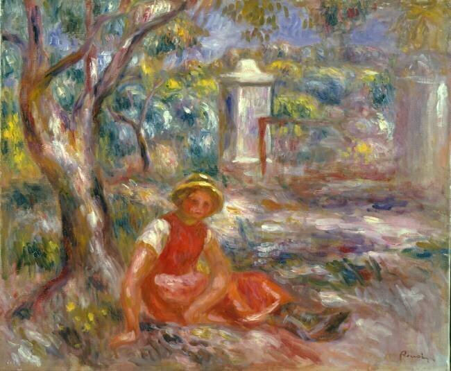 Girl at Gate Auguste Renoir