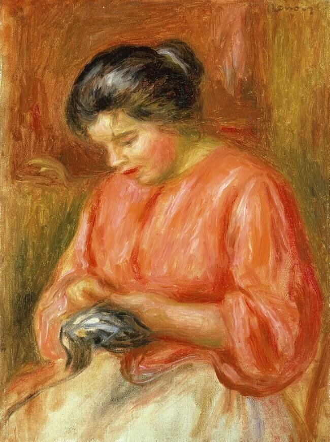 Girl in Red Auguste Renoir