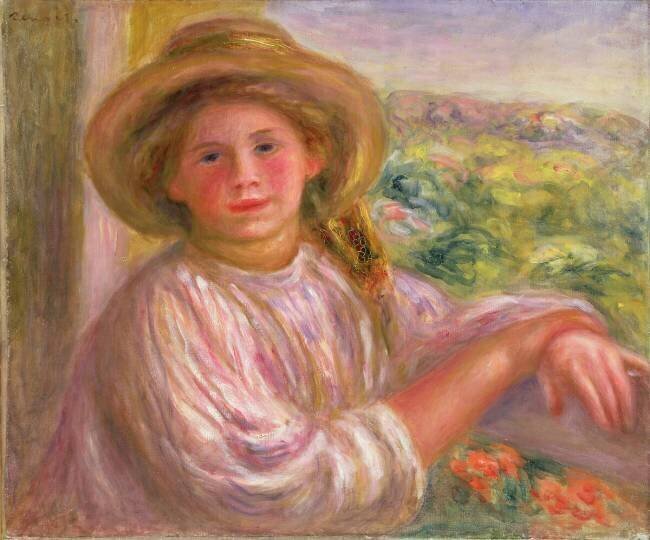 Girl on a Balcony at Cagnes Auguste Renoir