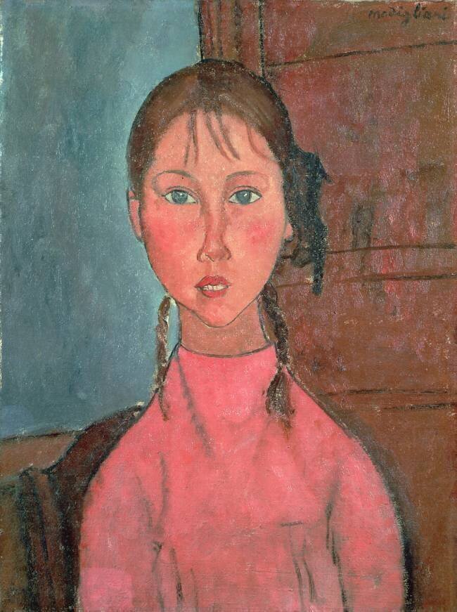 Girl with Pigtails Amedeo Modigliani