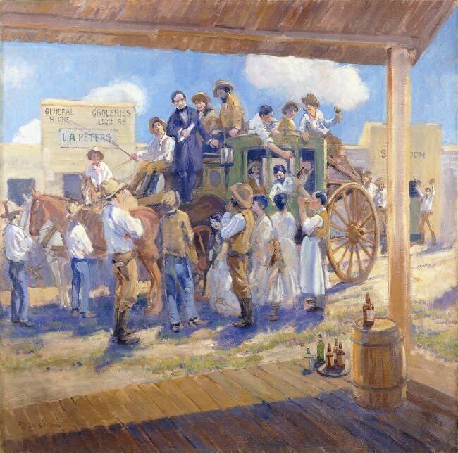 Governor Burnett Delivering the Charter of Statehood to San Jose Alson S. Clark