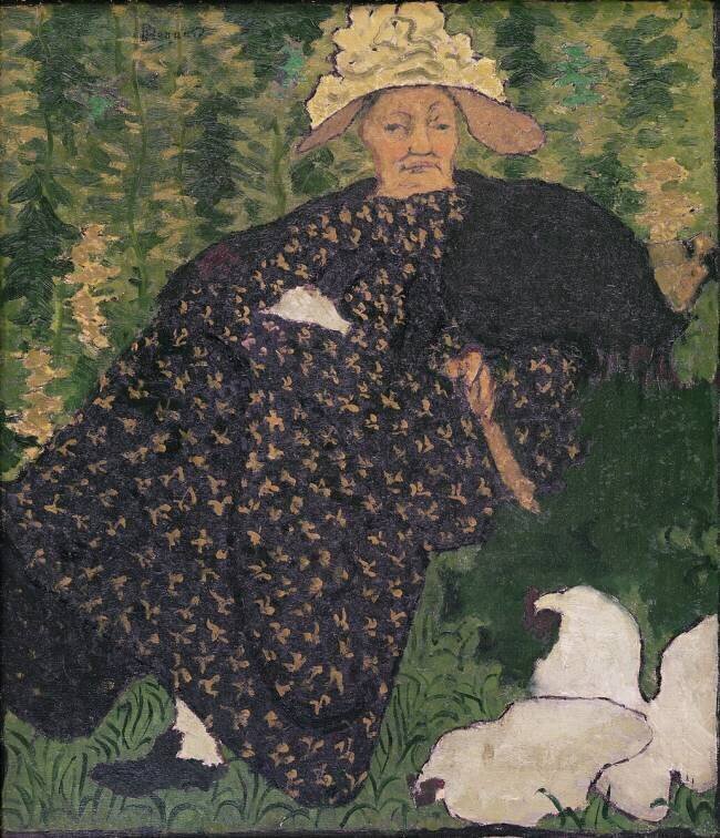 Grandmother with Chickens Pierre Bonnard