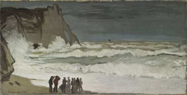 Grosse mer à Etretat Claude Monet