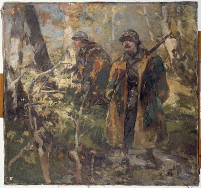 Guetteur sous bois Eugène Louis Gillot