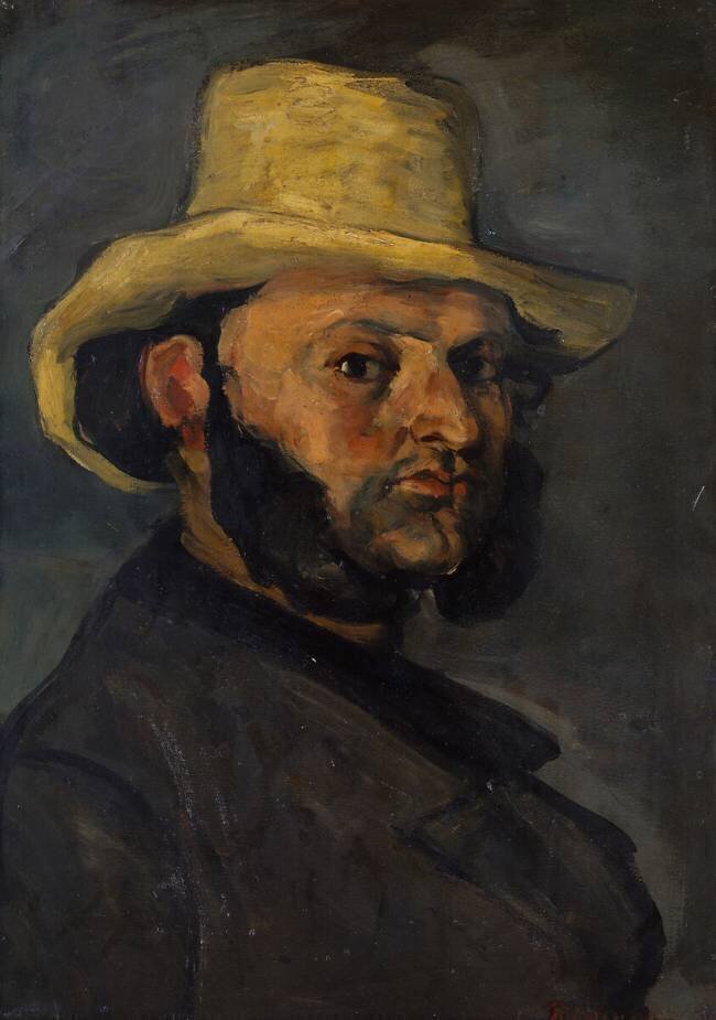 Gustave Boyer in a Straw Hat Paul Cézanne