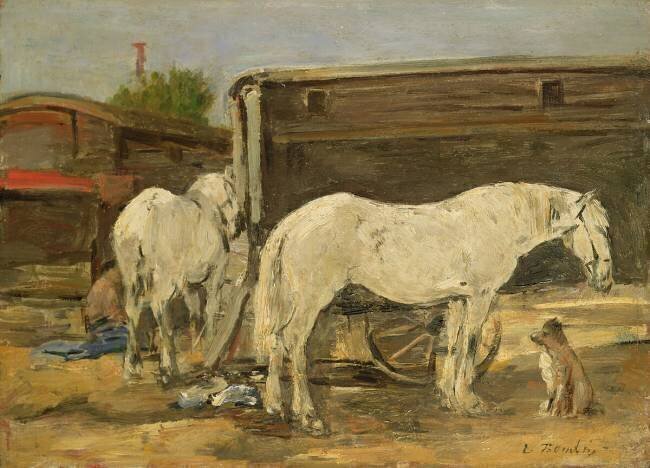 Gypsy Horses Eugène Boudin