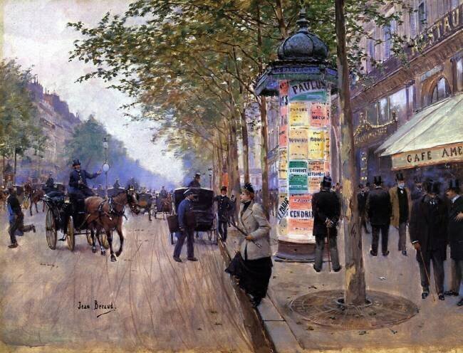 Hailing a Cab Jean Béraud
