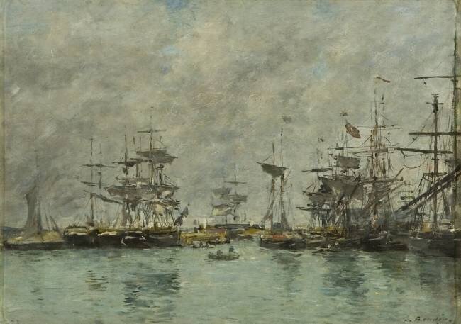 Harbour Scene Eugène Boudin