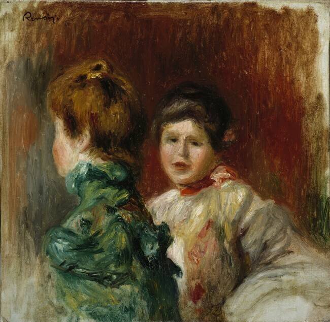 Heads of Two Women Auguste Renoir