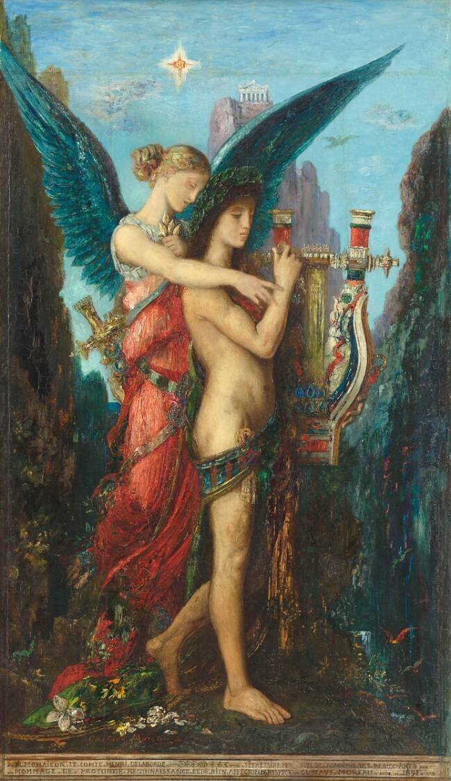 Hésiode et la Muse Gustave Moreau