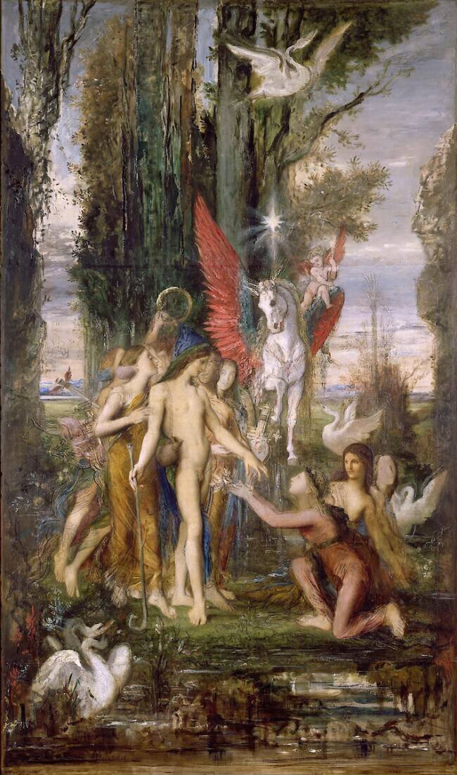 Hésiode et les Muses Gustave Moreau