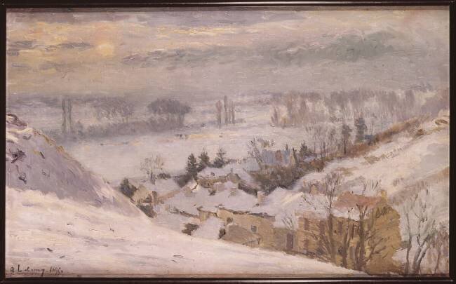 Herblay sous la neige Albert Lebourg