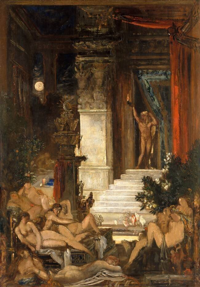 Hercule et les filles de Thespius Gustave Moreau