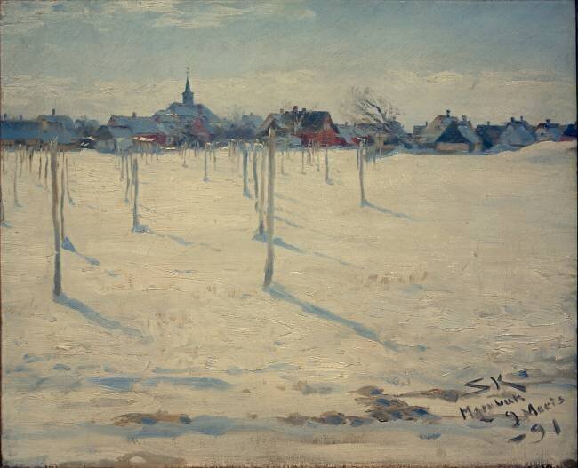 Hornbaek in winter Peder Severin Kröyer